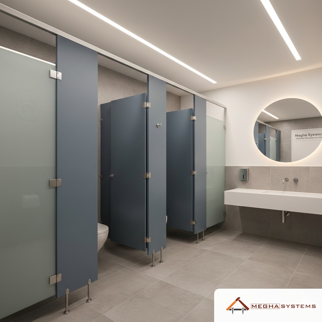Premium HPL Toilet Cubicles by Megha Systems India